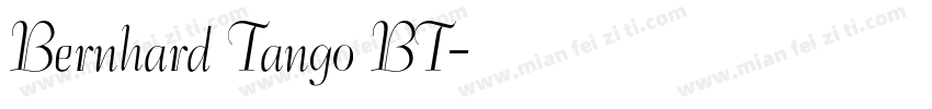 Bernhard Tango BT字体转换